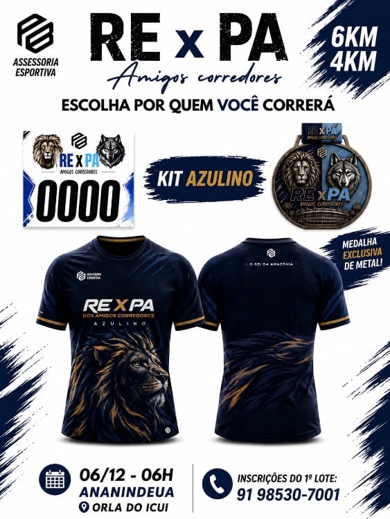 KIT AZULINO do evento RExPA AMIGOS CORREDORES