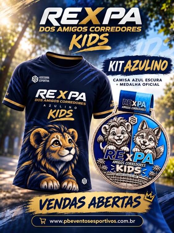 KIT AZULINO do evento RExPA DOS AMIGOS CORREDORES KIDS