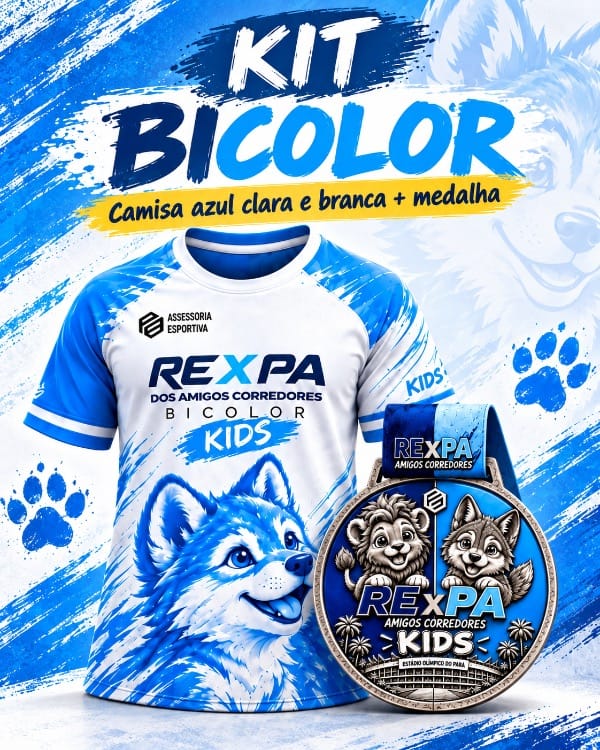 KIT BICOLOR do evento RExPA DOS AMIGOS CORREDORES KIDS